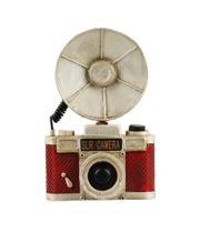 Câmera Fotográfica Vermelha 23x4x15cm Estilo Retrô Vintage - Tudo em Caixa