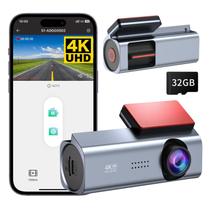 Câmera frontal Dash Cam Cosuvow 4K para carros, WiFi, estacionamento 24 horas
