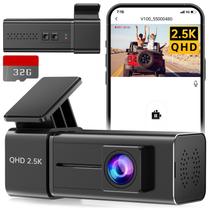 Câmera frontal de carro Dash Cam E-YEEGER WiFi 2.5K 1440P preta Câmera frontal de carro Dash Cam E-YEEGER WiFi 2.5K 1440P preta
