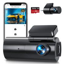 Câmera frontal e traseira Dash Cam GKU 4K/2.5K, WiFi, visão noturna