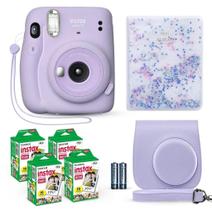 Câmera Fujifilm Instax Mini 11 lilás roxa com filme 40 folhas