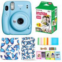 Câmera Fujifilm Instax Mini 11 Sky Blue com estojo e álbum