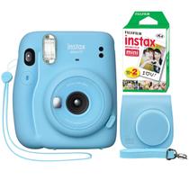 Câmera Fujifilm Instax Mini 11 Sky Blue com estojo e filme
