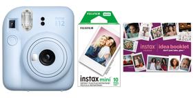 Câmera Fujifilm INSTAX MINI 12 Blue com 10 filmes e acessórios Câmera Fujifilm INSTAX MINI 12 Blue com 10 filmes e acessórios