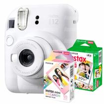 Câmera Fujifilm Instax Mini 12 Branca Revela Foto + 20 Fotos + 10 Fotos Macaron