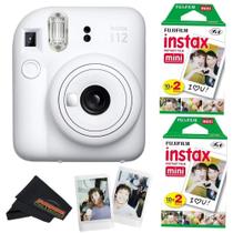 Câmera Fujifilm Instax Mini 12 Clay White com 40 filmes Câmera Fujifilm Instax Mini 12 Clay White com 40 filmes