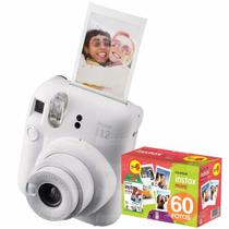 Câmera Fujifilm Instax Mini 12 Revela Foto + Pack Filme 60 Fotos Branca