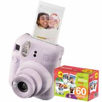 Câmera Fujifilm Instax Mini 12 Revela Foto + Pack Filme 60 Fotos Lilas