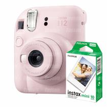 Câmera Fujifilm Instax Mini 12 Rosa Revela Foto + 10 Fotos