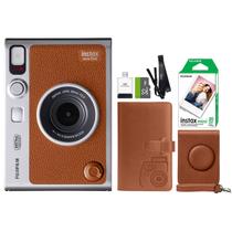 Câmera Fujifilm INSTAX Mini EVO Hybrid Brown com filme e acc