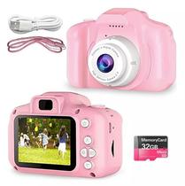 Câmera Infantil 32GB Mini Efeitos Fotos Voz Recarregável Com Capa Foto Filma Câmera Infantil 32GB Mini Efeitos Fotos Voz Recarregável Com Capa Foto Filma