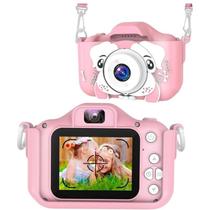 Câmera infantil, câmera de vídeo infantil de 5 cm IPS tela colorida multiidiomas para fotografia para crianças (rosa)