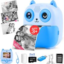 Câmera infantil CILSER Instant Print 1080P HD de lente dupla 32GB azul Câmera infantil CILSER Instant Print 1080P HD de lente dupla 32GB azul