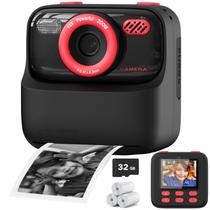 Câmera infantil de impressão instantânea Cimizi 1080P HD de lente dupla 32GB