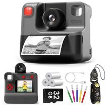 Câmera infantil de impressão instantânea LETSHAHA 24MP 1080P com cartão SD de 32GB Câmera infantil de impressão instantânea LETSHAHA 24MP 1080P com cartão SD de 32GB
