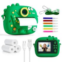 Câmera Infantil de Impressão Instantânea POZMTIORE Dinossauro 1080P Câmera Infantil de Impressão Instantânea POZMTIORE Dinossauro 1080P