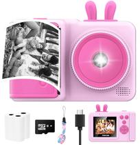 Câmera infantil de impressão instantânea YINOCHE KC5 com 3 rolos de papel rosa
