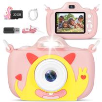 Câmera infantil Duckart 1080P Dual Lens, tela de 2,4" de 32 GB