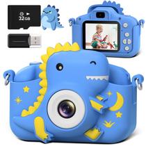 Câmera infantil GREENKINDER Dinosaur Toddler 20MP 1080P azul escuro