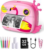 Câmera infantil Hangrui Instant Print 12MP/1080P HD de 2,4 polegadas