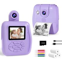 Câmera infantil, impressão instantânea - Câmeras instantâneas infantis que imprimem fotos Câmera digital para crianças, brinquedos 1080P, câmera com imagens instantâneas, presentes de aniversário para 3, 4, 5, 6, 7, 8, 9, 10, 11, 12 anos, meninas e meninos Câmera infantil, impressão instantânea - Câmeras instantâneas infantis que imprimem fotos Câmera digital para crianças, brinquedos 1080P, câmera com imagens instantâneas, presentes de aniversário para 3, 4, 5, 6, 7, 8, 9, 10, 11, 12 anos, meninas e meninos
