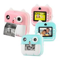Câmera Infantil Instantânea Impressão FULL HD Fotos Instantâneas Ideal Crianças Festas Viagens Nf