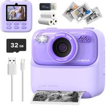 Câmera infantil Magolo Magolo Instant Print Photo HD Video Purple