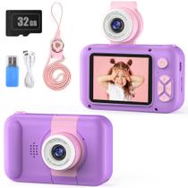 Câmera infantil PURULU 180 Flip-up Lens HD 1080P 32GB Cartão SD Câmera infantil PURULU 180 Flip-up Lens HD 1080P 32GB Cartão SD