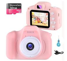 Câmera Infantil Sandisk 32GB Efeitos Fotos Voz Recarregável Com Capa Foto Filma Câmera Infantil Sandisk 32GB Efeitos Fotos Voz Recarregável Com Capa Foto Filma