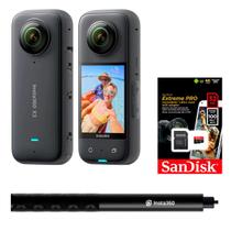 Câmera Insta360 X3 + Bastão + Cartão de Memória 32Gb