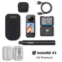 Câmera Insta360 X3 Kit Premium Bastão + Bateria + Cartão + Bolsa