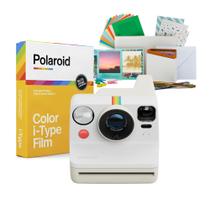 Câmera Instantânea Analógica Polaroid Now Geração 3 com Sistema de Autofoco de Duas Lentes Branco Pebble