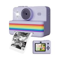 Câmera Instantânea De Brinquedo Com Tela De 2,8 Polegadas, Cartão SD De 32GB E 3 Rolos De Papel,
