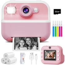 Câmera instantânea DUDUDRAGON Kids com vídeo 1080P e cartão SD de 32 GB Câmera instantânea DUDUDRAGON Kids com vídeo 1080P e cartão SD de 32 GB