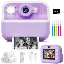 Câmera instantânea DUDUDRAGON Kids com vídeo 1080P e cartão SD de 32 GB Câmera instantânea DUDUDRAGON Kids com vídeo 1080P e cartão SD de 32 GB