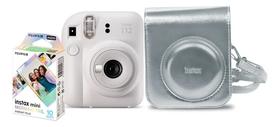 Câmera instantânea Fujifilm Instax Kit Instax Mini 12 10 films bolsa Prata