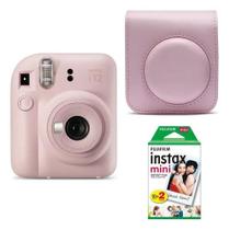 Câmera Instantânea Fujifilm Instax Kit Mini 12 20 Fotos Funda Blossom Pink