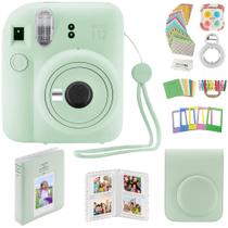 Câmera instantânea Fujifilm Instax Mini 12 com kit de acessórios verde