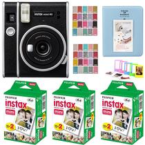 Câmera instantânea Fujifilm Instax Mini 40 com filme de 60 exposições