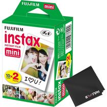 Câmera instantânea Fujifilm Instax Mini com 20 filmes e tecidos