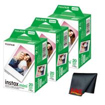 Câmera instantânea Fujifilm Instax Mini com 60 filmes e tecidos