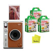 Câmera instantânea Fujifilm Instax Mini EVO marrom com filme Câmera instantânea Fujifilm Instax Mini EVO marrom com filme