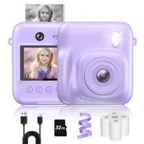 Câmera Instantânea Fulealfly 48MP 1080P com Lente Selfie Roxa Câmera Instantânea Fulealfly 48MP 1080P com Lente Selfie Roxa