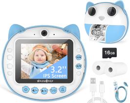 Câmera Instantânea HelloBaby Kids Azul com Cartão SD de 16GB