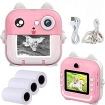 Câmera Instantânea Infantil Filmadora Digital HD Impressão