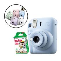 Câmera Instantânea Instax Mini 12 Azul Claro com Filme de 10 poses