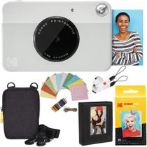 Câmera instantânea Kodak Printomatic Grey com papel de zinco e acessórios