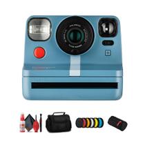 Câmera Instantânea Polaroid Now+ Conjunto de Filtros Bluetooth Azul
