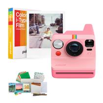 Câmera instantânea Polaroid Now Gen 3 rosa com kit de filme