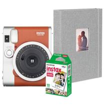 Camera Instantanea Retro Instax Mini 90 Marrom + Filme 10 + Álbum